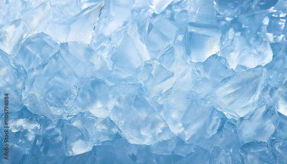 Ice texture crystal, blue tones background. Textured cold frosty surface of ice. Ice texture crystal, blue tones background. Textured cold frosty surface of ice.