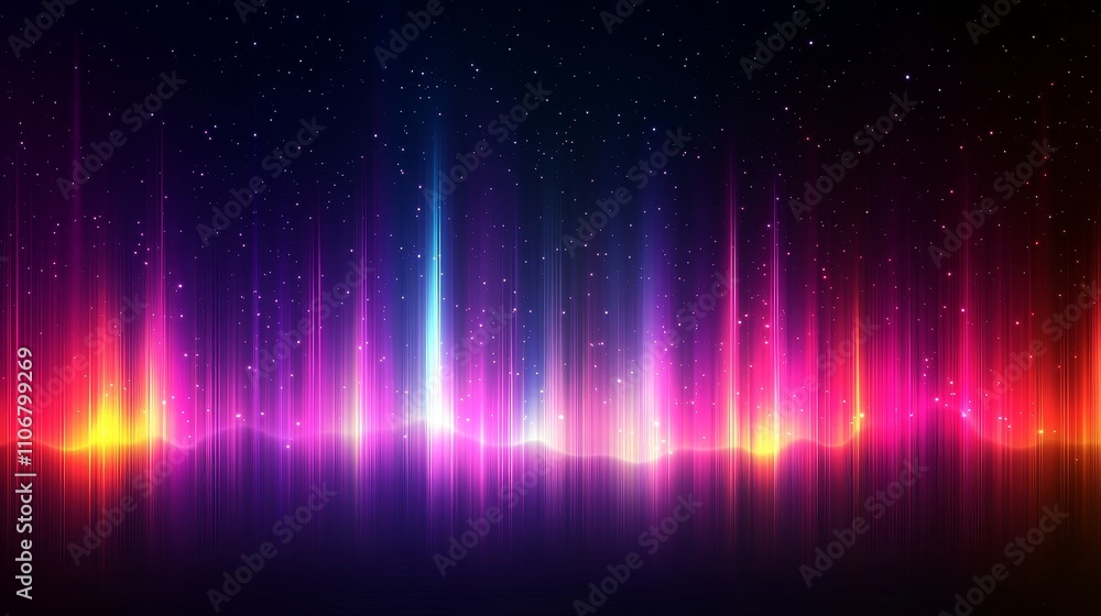 Abstract Colorful Light Streaks Against a Black Background