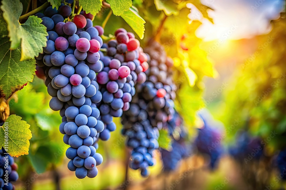 Tilt-Shift Grapes and Vine, Artistic Photography, Still Life Tilt-Shift Grapes and Vine, Artistic Photography, Still Life
