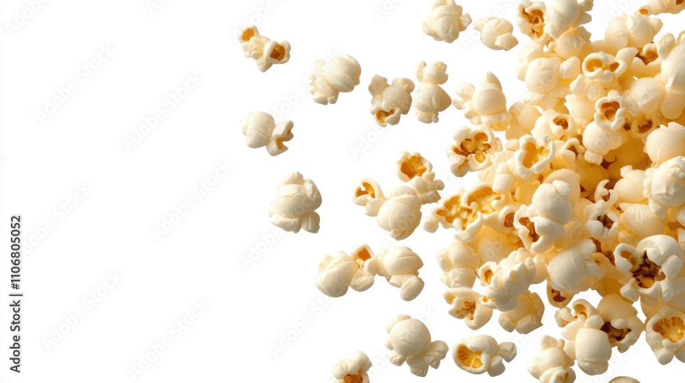 Popcorn Elements on a Textured Background for Design and Marketing Popcorn Elements on a Textured Background for Design and Marketing