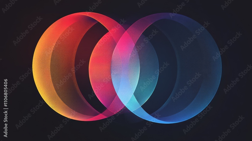 Abstract colorful overlapping circles on dark background. (1) Abstract colorful overlapping circles on dark background. (1)