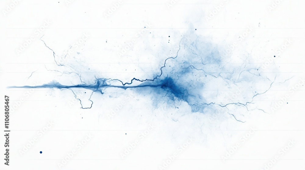 Electric Storm: Lightning and Thunder Overlay on White Background Electric Storm: Lightning and Thunder Overlay on White Background
