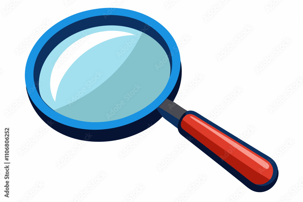 Magnifying glass isolated on white background vector art illustration Magnifying glass isolated on white background vector art illustration