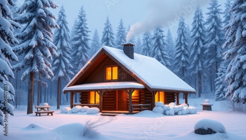 Wallpaper Mural house in the snow Torontodigital.ca