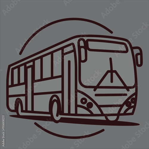 Bus vector for logo, template, poster etc