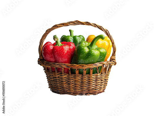 Obraz na płótnie Capsicums on transparent background 