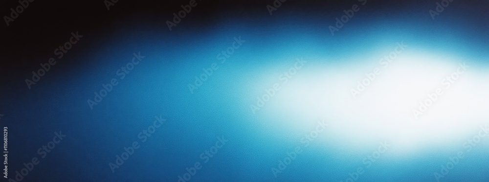 Blue Gradient Background with Grainy Texture and Glowing Light on Dark Backdrop Abstract Design