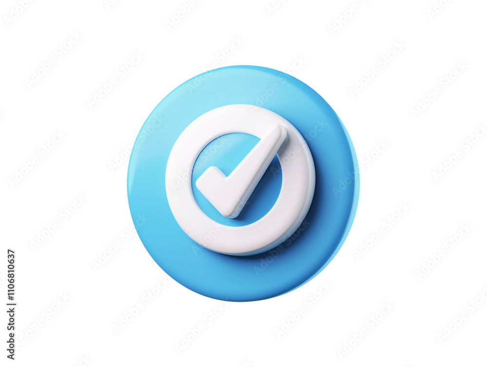 Check mark on rounded shape isolated on transparent background Check mark on rounded shape isolated on transparent background