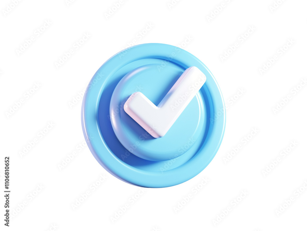 Check mark on rounded shape isolated on transparent background Check mark on rounded shape isolated on transparent background