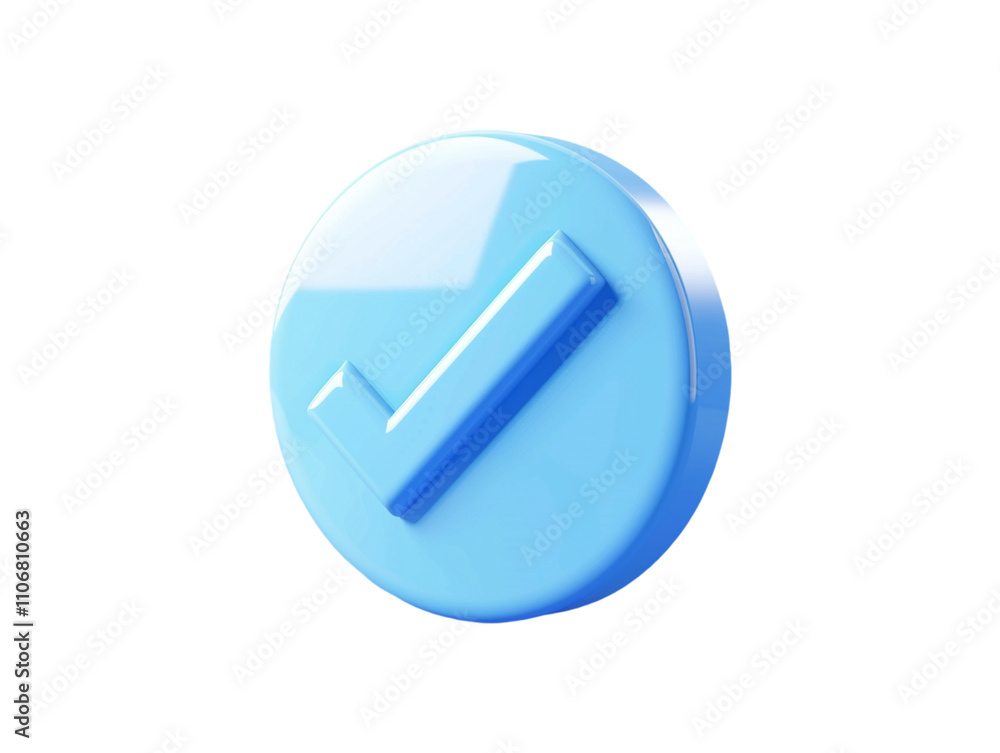 Check mark on rounded shape isolated on transparent background Check mark on rounded shape isolated on transparent background