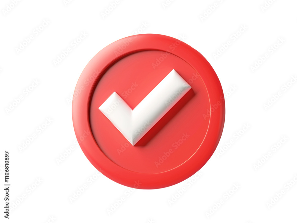 Check mark on rounded shape isolated on transparent background Check mark on rounded shape isolated on transparent background