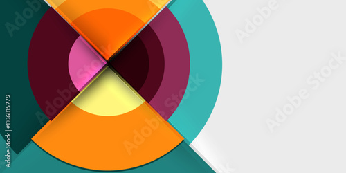 Target circle geometric abstract shapes. Vector Illustration For Wallpaper, Banner, Background, Card, Book Illustration, landing page