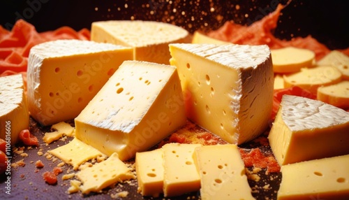 Delicious Cheese Assortment Gourmet Dairy Food Photography