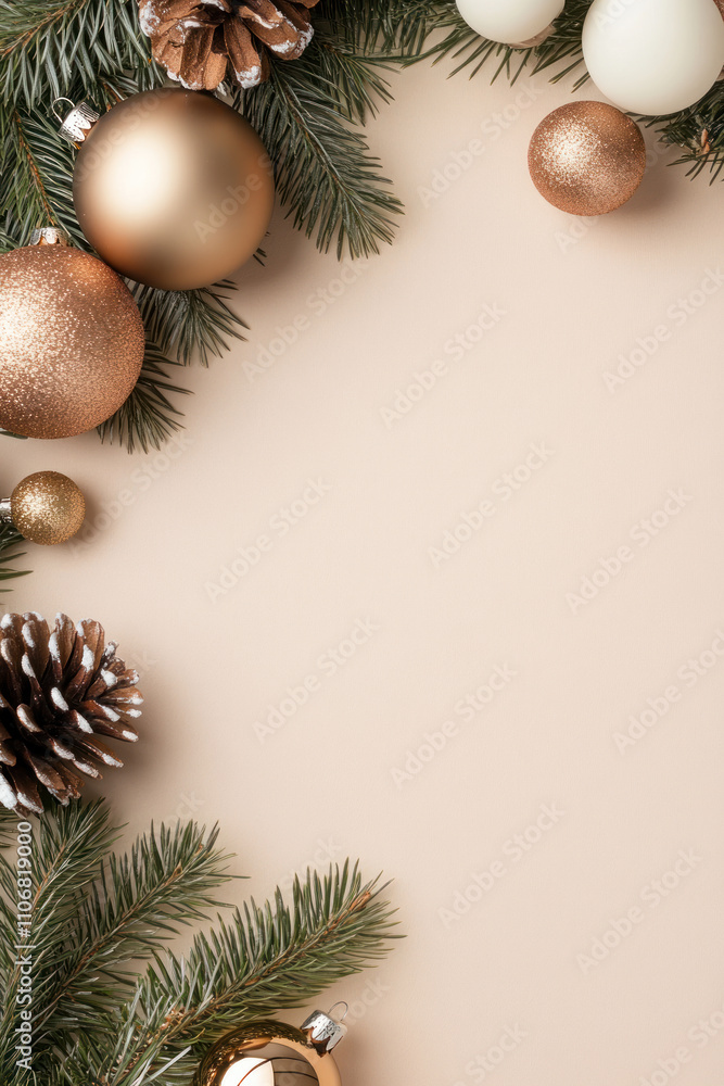 Vertical backdrop Christmas theme with brown background Vertical backdrop Christmas theme with brown background