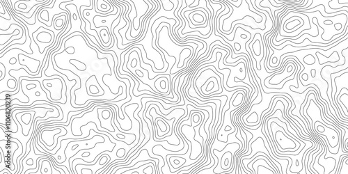 Topographic map background geographic line map with elevation assignments. Modern design with White background with topographic wavy pattern design.paper texture Imitation of a geographical map shades
