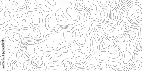 Topographic map background geographic line map with elevation assignments. Modern design with White background with topographic wavy pattern design.paper texture Imitation of a geographical map shades