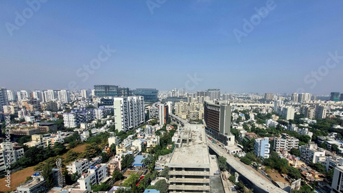 Aerial view of the Pune city, IT hub, software park