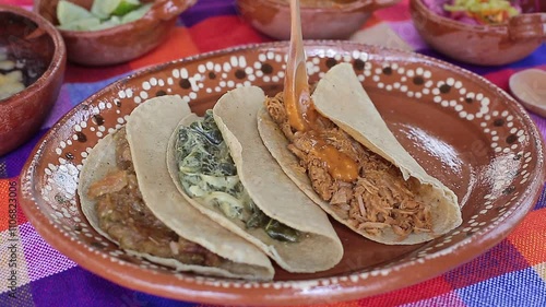 Sauce for traditional mexican food in tacos