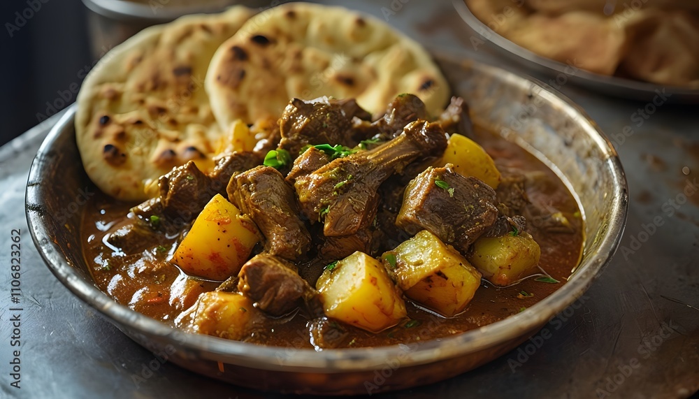 Aloo Gosht Bowl with Juicy Lamb and Potatoes Aloo Gosht Bowl with Juicy Lamb and Potatoes