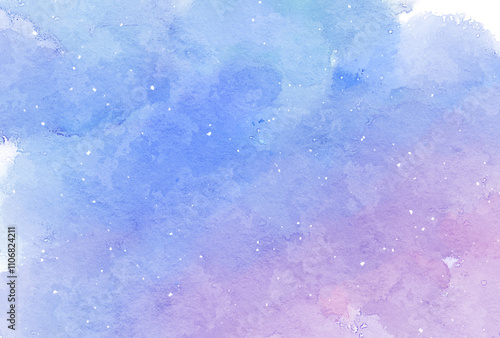 水彩背景　テクスチャ素材　青　紫