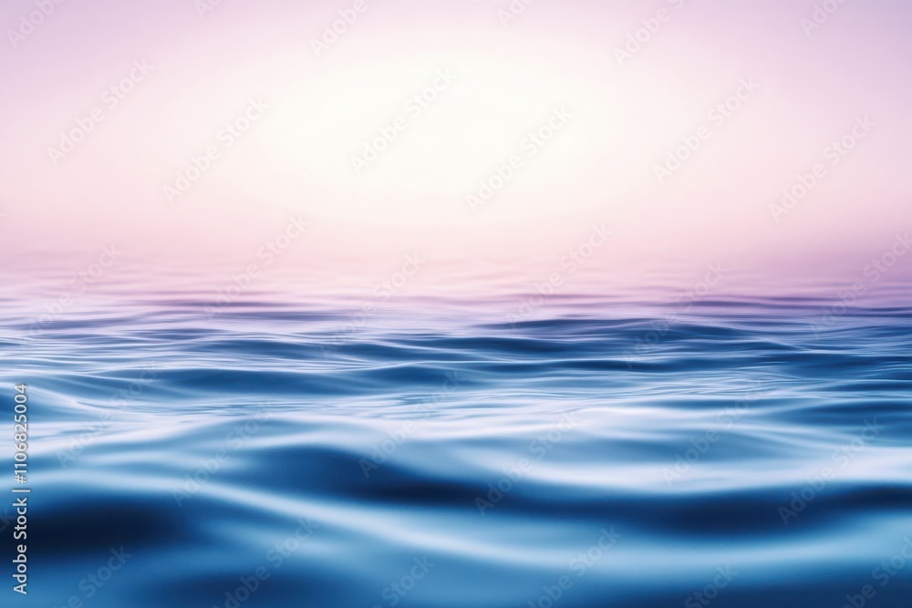 Water Wave Elements on a Blue Gradient Background