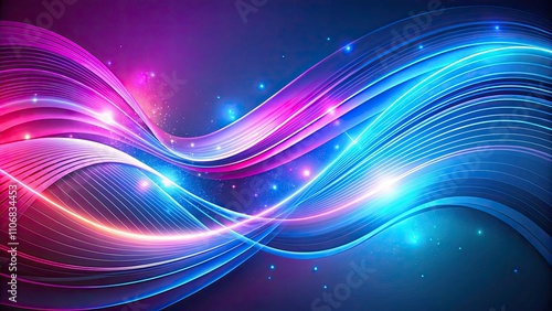 Abstract Modern Background with Blue and Pink Light Effects, Dynamic Curved Lines, and Spiral Design Elements for Banners, Posters, Brochures, Covers, Presentations, Websites, and Flyers