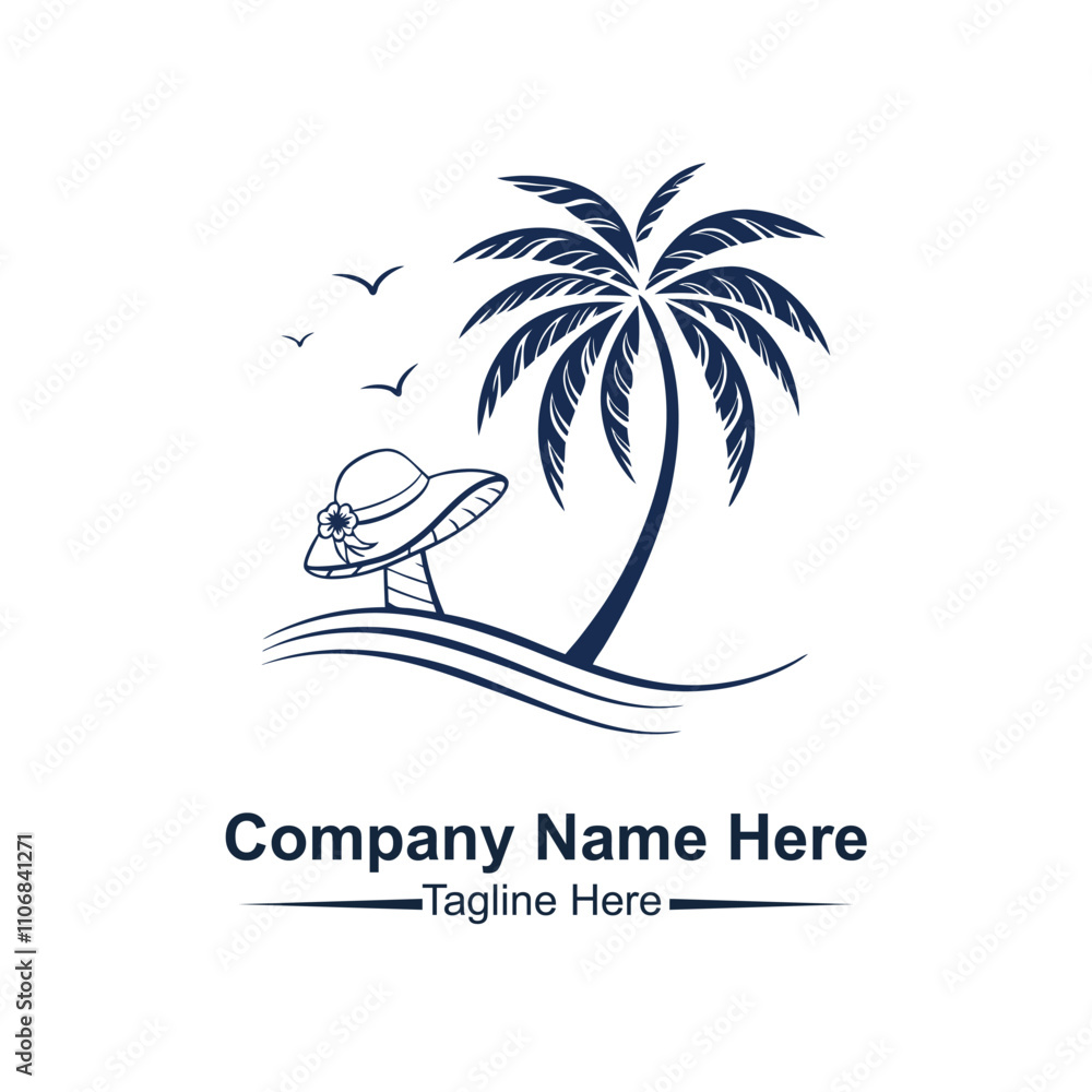 Naklejka premium Beach logo