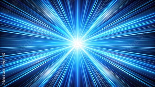 Dynamic Speed Lines with Blue Light for Manga Action Scenes - Radial Effect Background for Superhero and Explosion Themes