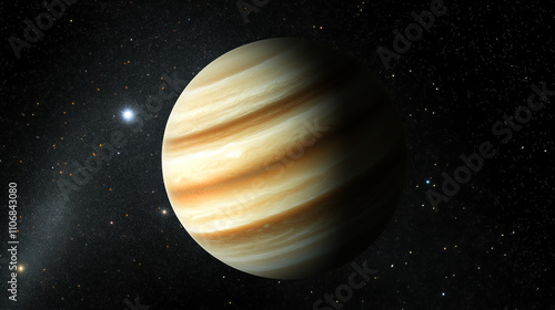 Obraz na płótnie Jupiter's Majestic Atmospheric Bands Captured in Stunning Detail w salonie
