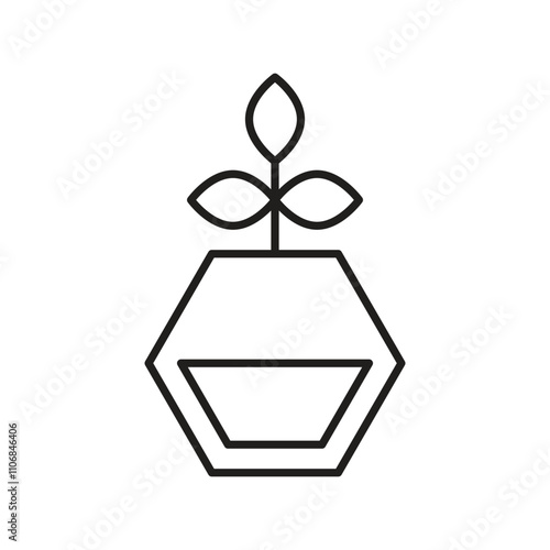 plant line icon with white background vector stock illustration