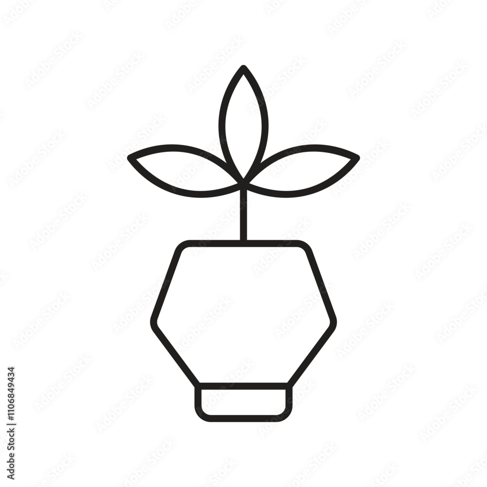 plant line icon with white background vector stock illustration plant line icon with white background vector stock illustration