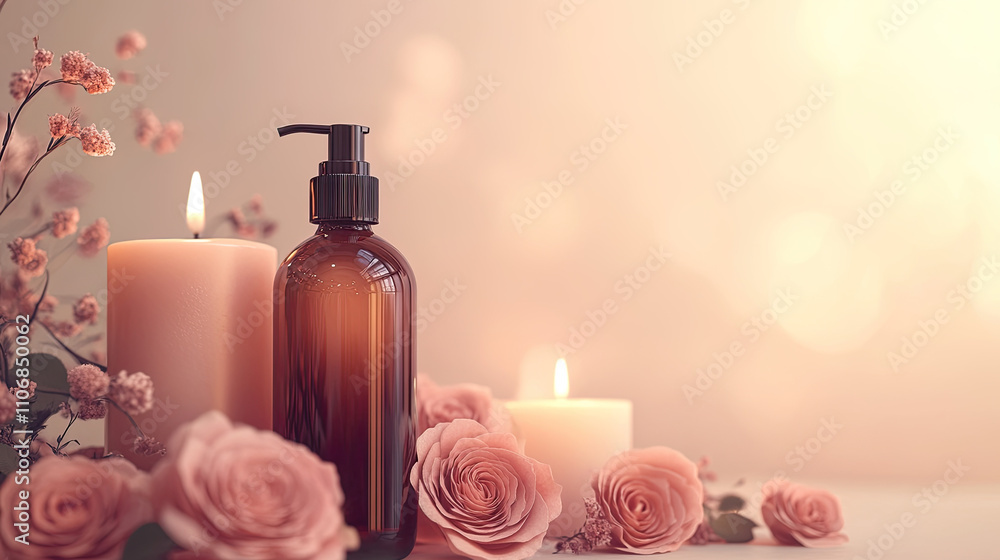 Mockup product for advertisement cosmetics bottles Promotional advertising Mockup product for advertisement cosmetics bottles Promotional advertising
