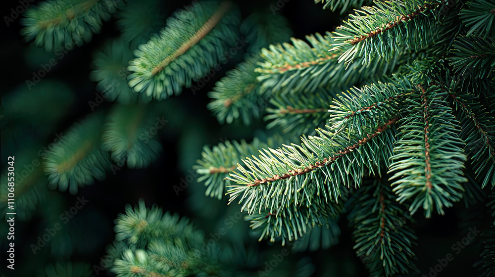 Obraz premium Close-up of christmas tree background