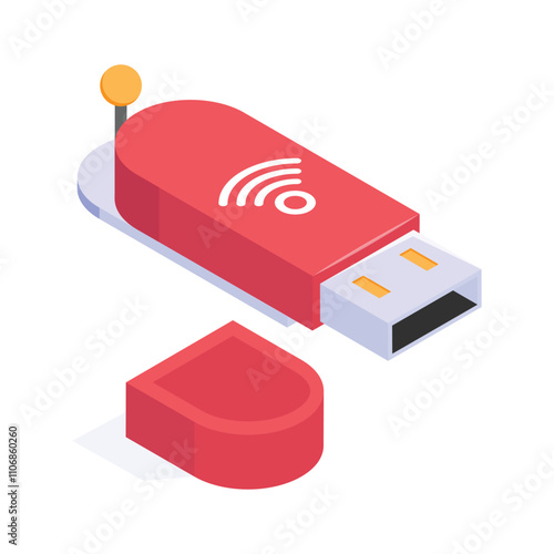 Portable USB dongle providing wireless internet connectivity