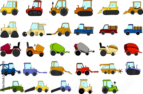 agriculture machine doodle