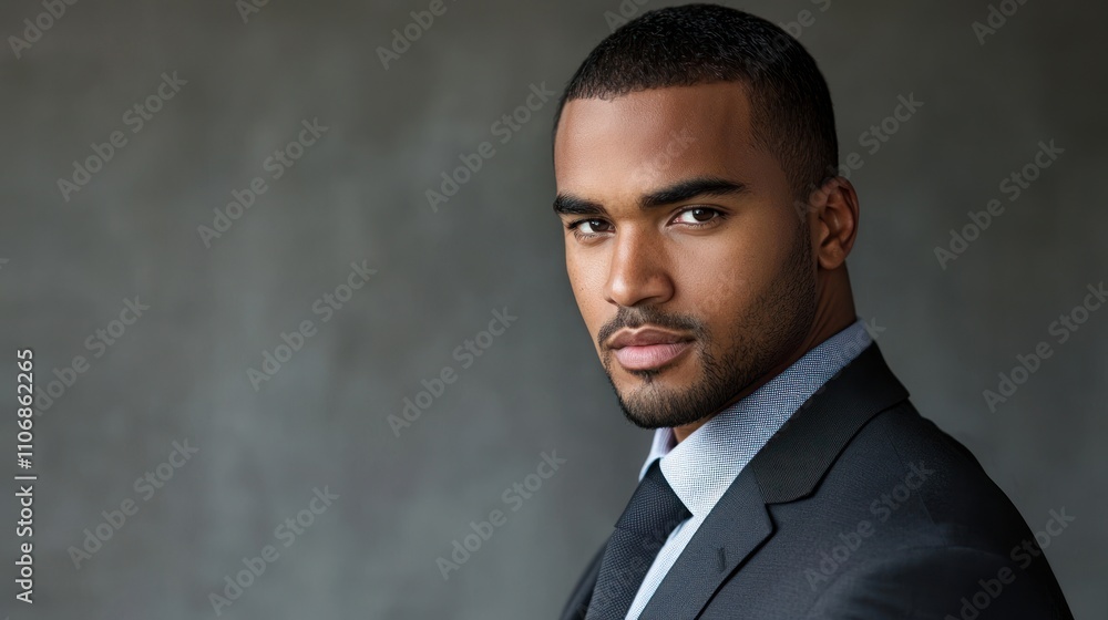 A polished professional portrait of a man in a tailored suit, set against a neutral backdrop for corporate use A polished professional portrait of a man in a tailored suit, set against a neutral backdrop for corporate use