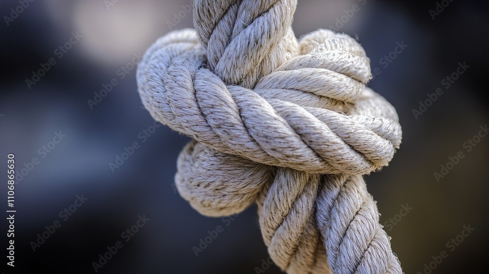 Intricate Rope Knot: A Detailed Close-up Intricate Rope Knot: A Detailed Close-up