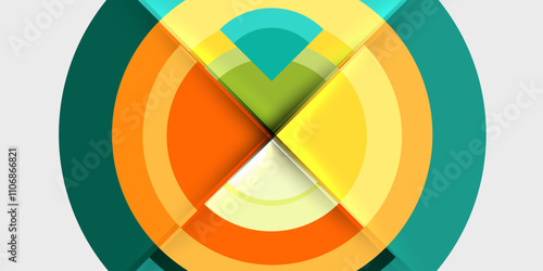 Target circle geometric abstract shapes. Vector Illustration For Wallpaper, Banner, Background, Card, Book Illustration, landing page