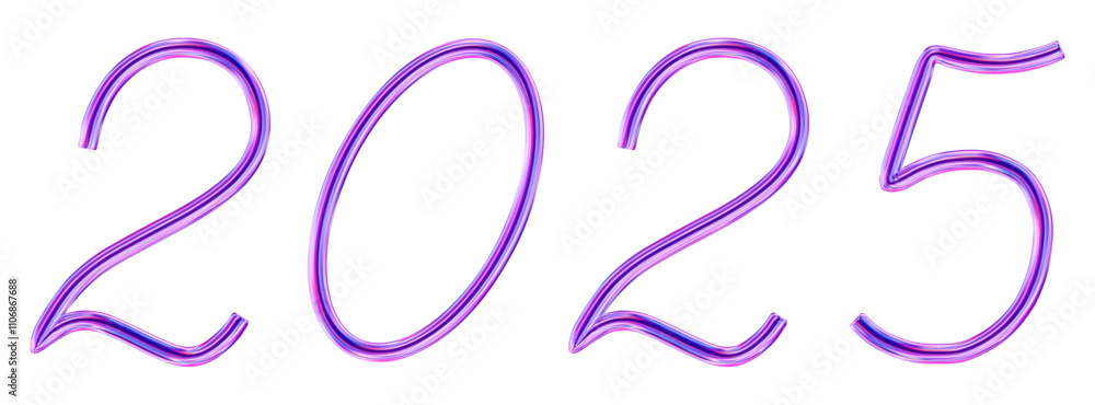 3d 2025 New Year neon or holographic numbers. Party celebration decoration, carnival, celebration. Stock vector illustration on isolated background. 3d 2025 New Year neon or holographic numbers. Party celebration decoration, carnival, celebration. Stock vector illustration on isolated background.