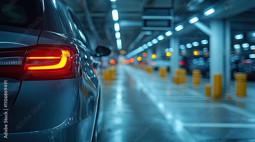 Fototapeta premium A smart camera solution for automated license plate recognition highlights efficient parking management