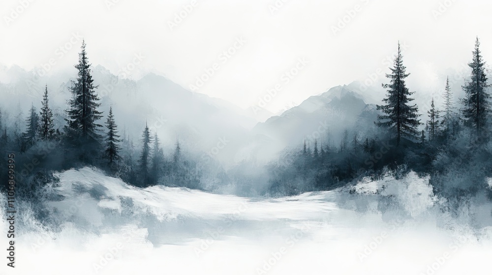 Obraz premium A snow-covered background with grey and white textures, symbolizing winter