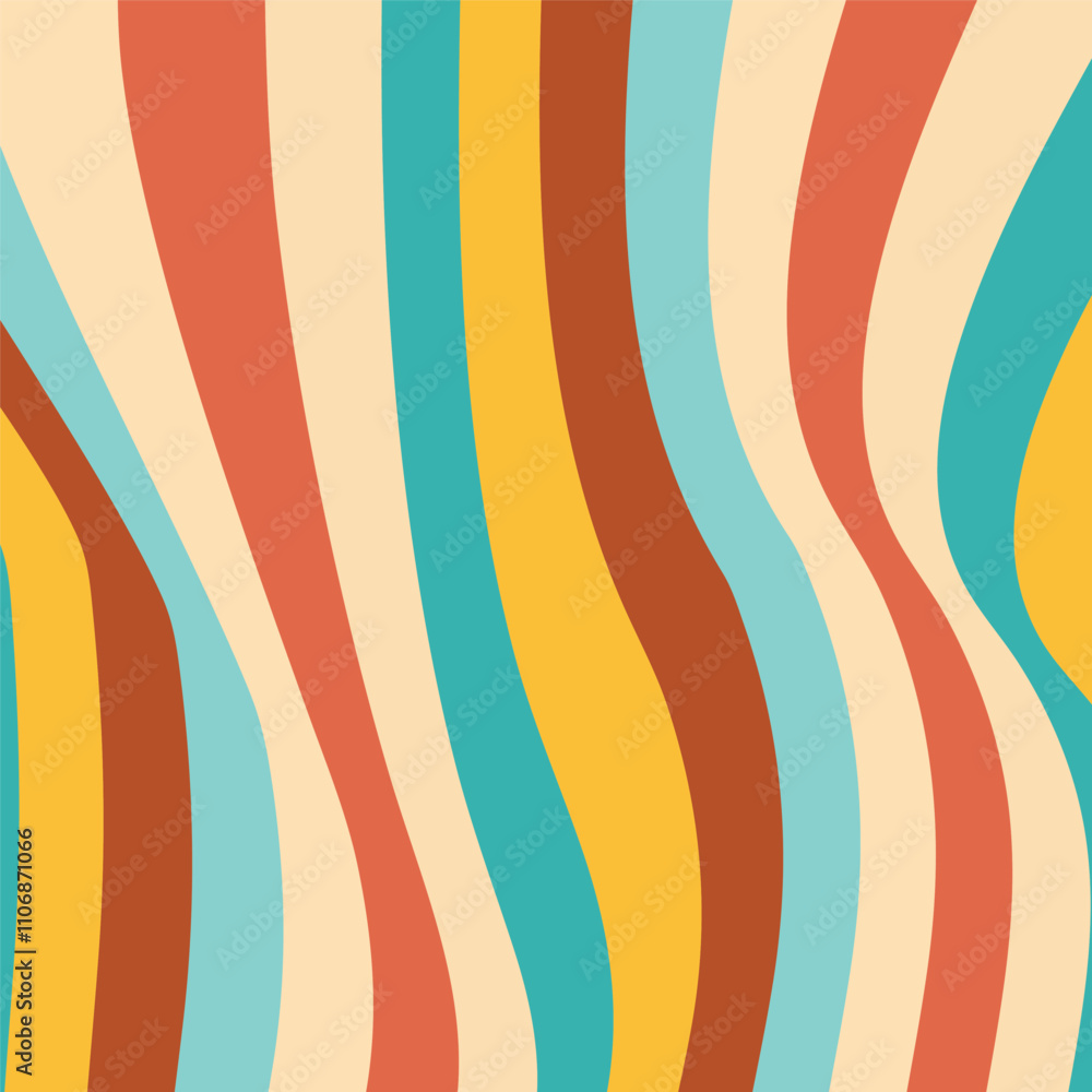 1970-1080`s style abstract square background. Trendy retro wave pattern. Wavy colorful lines backdrop 1970-1080`s style abstract square background. Trendy retro wave pattern. Wavy colorful lines backdrop