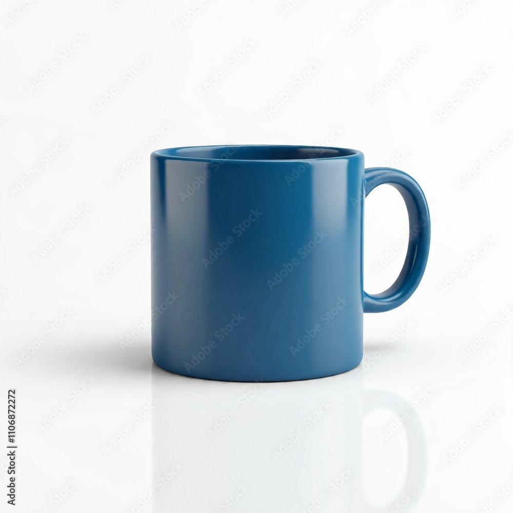 simple blue ceramic mug with white background mockup for branding and design isolated coffee cup realistic 3d render office supplies design element simple blue ceramic mug with white background mockup for branding and design isolated coffee cup realistic 3d render office supplies design element