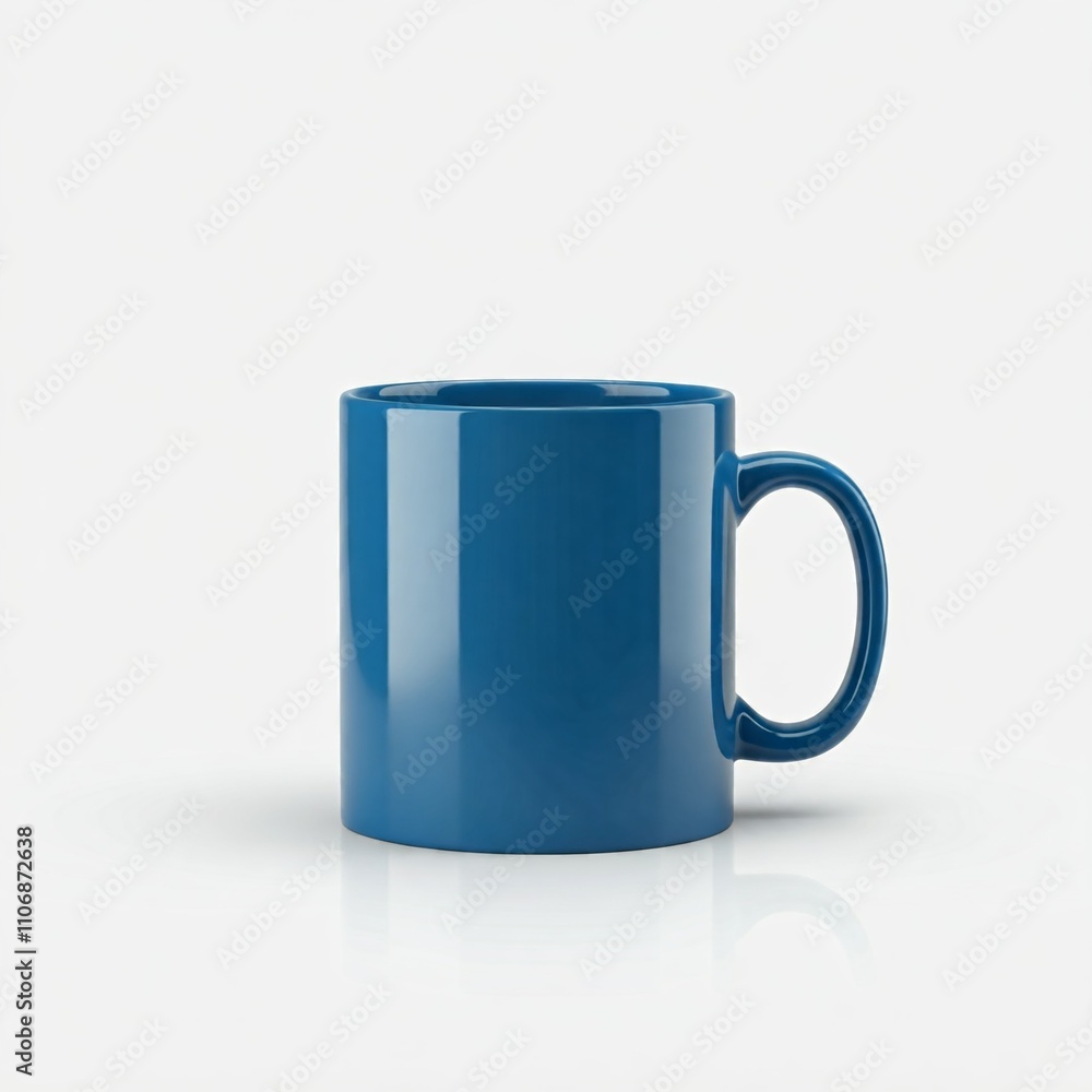 blue mug isolated on white background 3d rendering mockup blue mug isolated on white background 3d rendering mockup