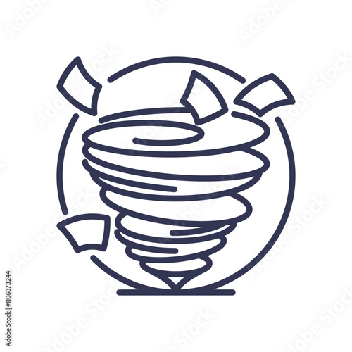 A whirlwind of papers symbolizes chaos and distraction, representing inattention.