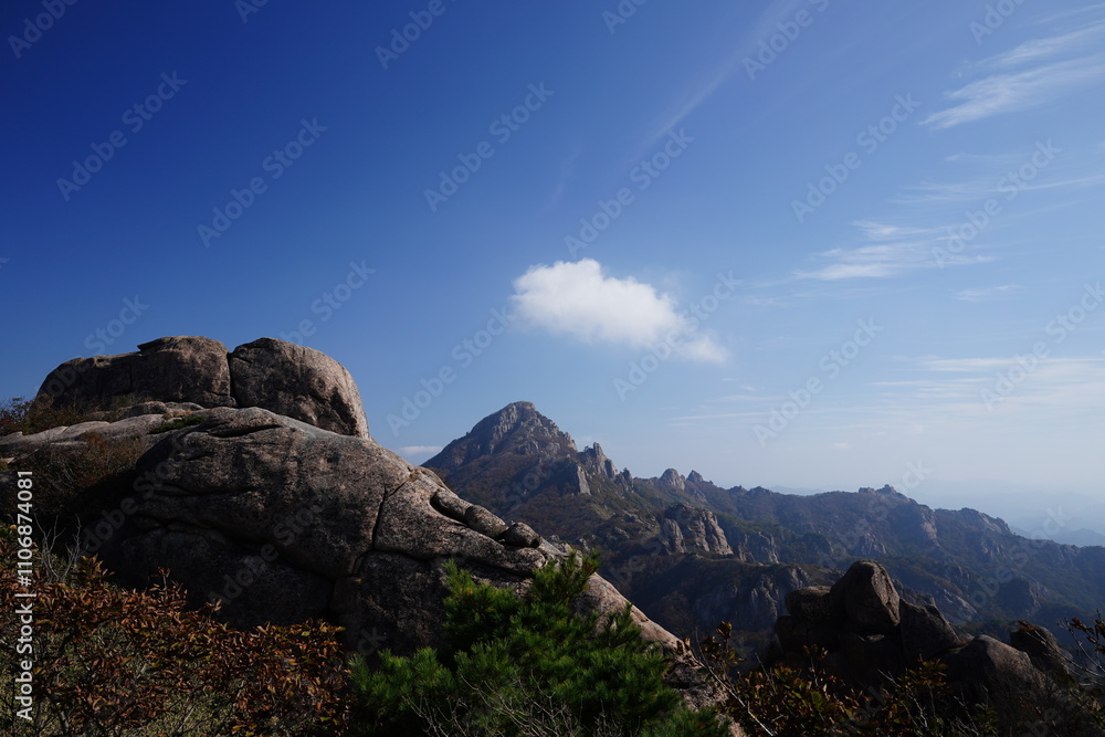 Obraz premium 대한민국 영암군 월출산의 모습