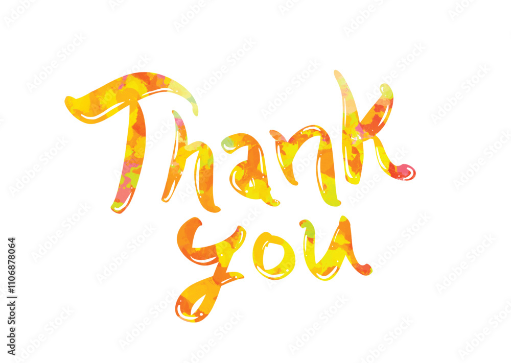 This is a graphical lettering of “Thank you. This is a graphical lettering of “Thank you.