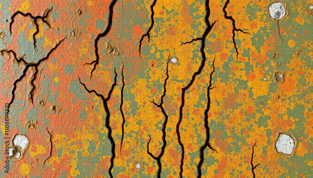 Old colourful grunge rustic cracked wall texture background, Generative Ai Old colourful grunge rustic cracked wall texture background, Generative Ai