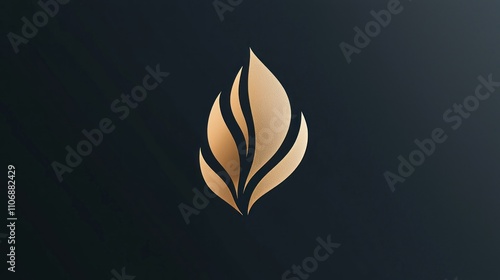 Chic luxury logo with sleek, modern design, incorporating elegant gold or white tones