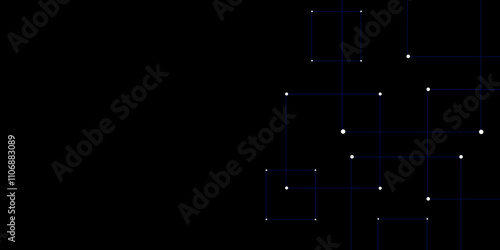 Abstract geometric connect lines and dots. Modern square shape graphic element. Futuristic concept. Suit for banner, cover, poster, brochure, business, corporate, website, flyer. vector illustration.